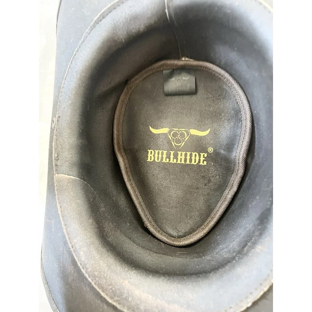 Bullhide Hilltop Leather Cowboy Brown Hat Size Medium $99